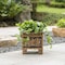 Gardenised Set of 2 Outdoor Living Butterfly Square Plant Stands Flower Pots, Bronze Finish QI004122 - alternate 4